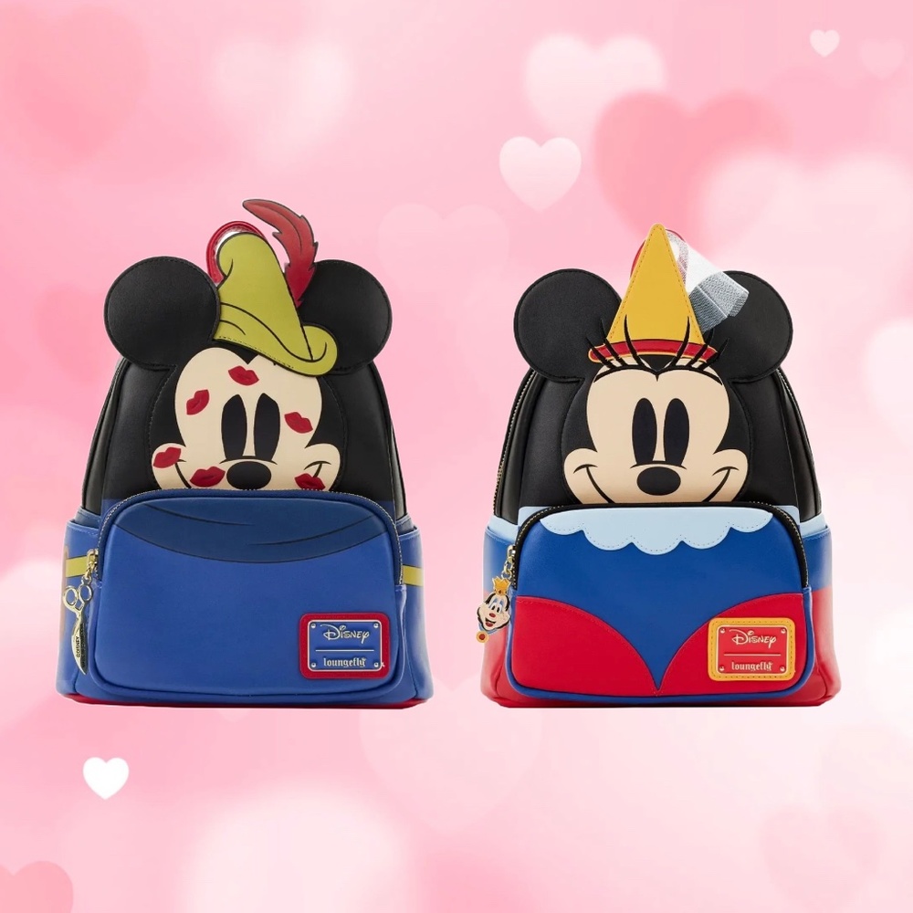 Loungefly Disney Brave Little Tailor Mickey and Minnie Mouse Mini Backpack
